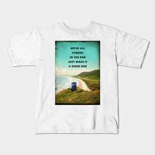 Dr Who retro travel art print Kids T-Shirt